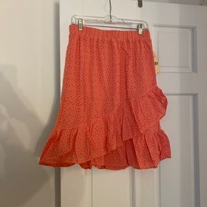 NWT Nanette Lepore Ruffled Eyelet Skirt, size M